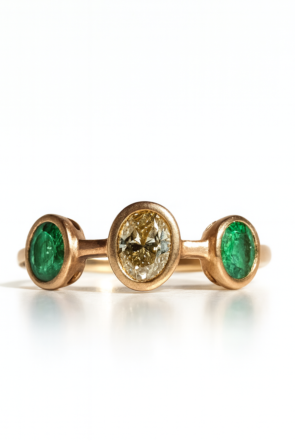 Three-Stone Emerald & Diamond Ring